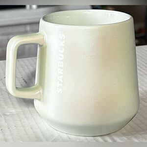 Starbucks Mint Green Shimmer Pearlescent Ceramic Mug from 2021 winter collection